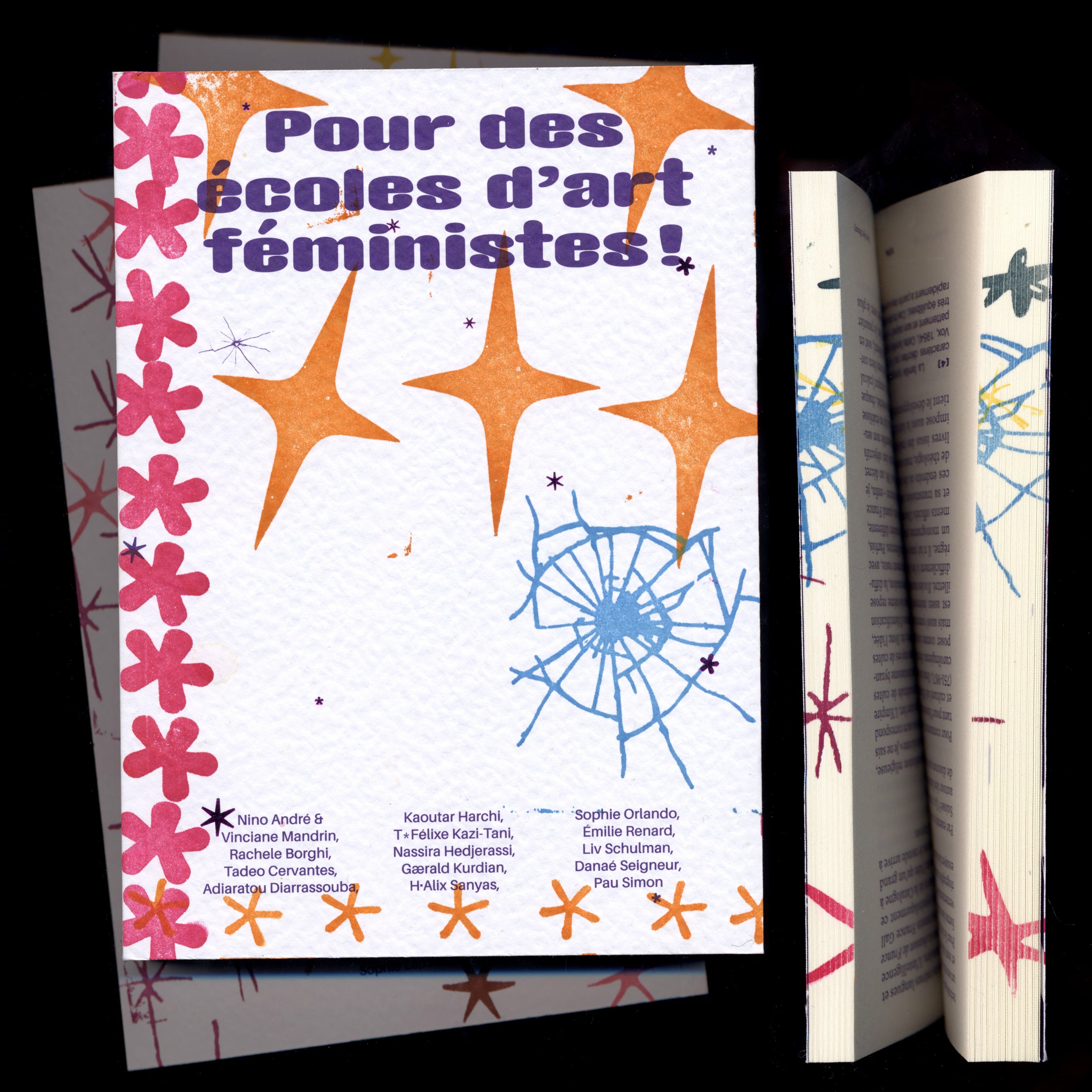 Scan du livre Pour des écoles d'art féministes ! graphisme : Morgane Masse