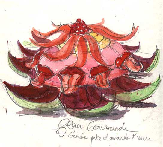 Anne Ferrer. "Génoise", acrylique sur papier, 2002. courtesy de l'artiste