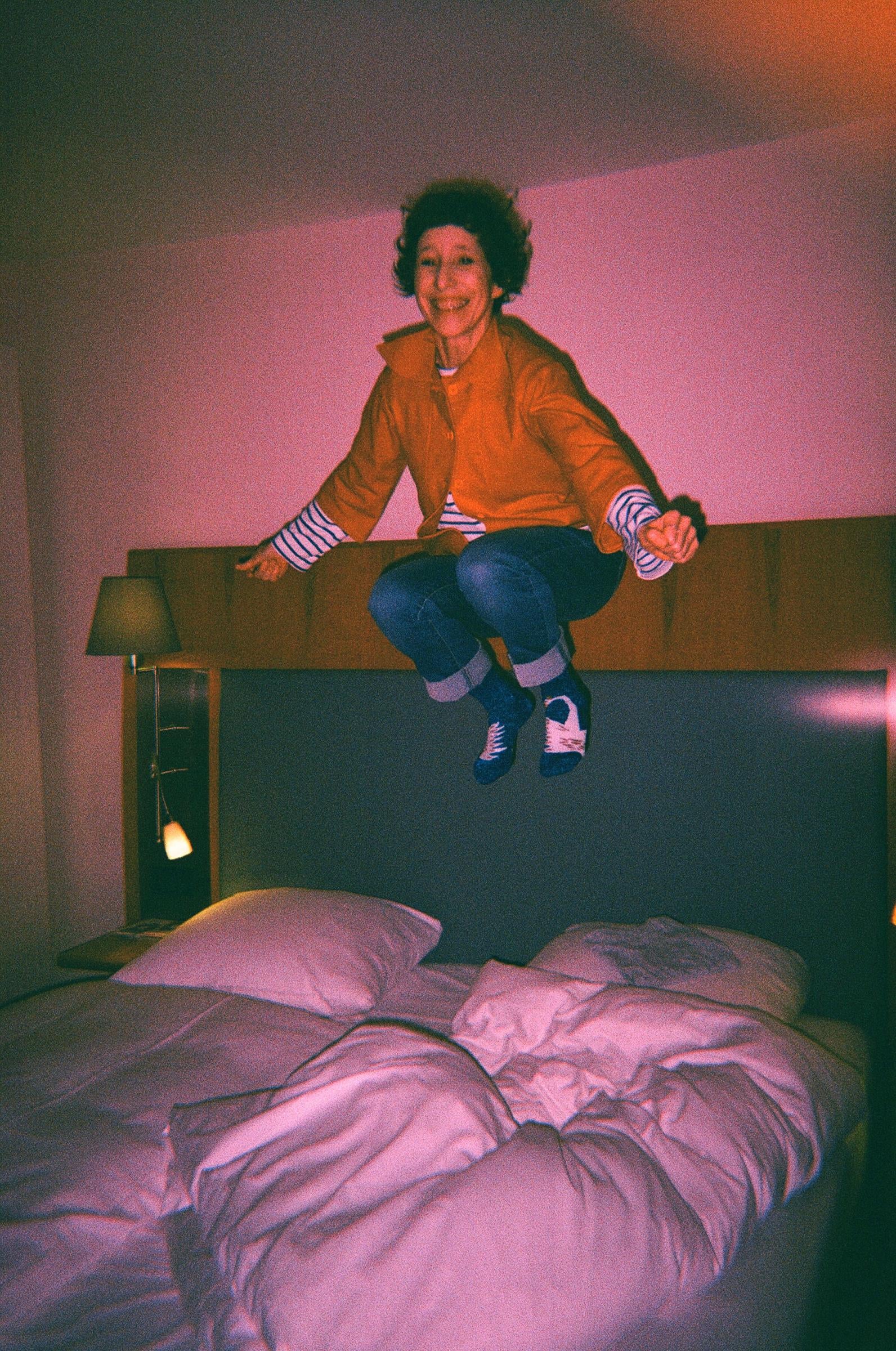 Marie Losier, Self portrait jumping bed, 2020