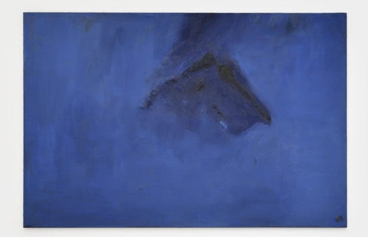 Pierre Tal Coat, Bleu surgi, 1974. Huile sur toile. 200 x 300 cm. © Photo: Rebecca Fanuele / © Adagp, Paris, 2019.