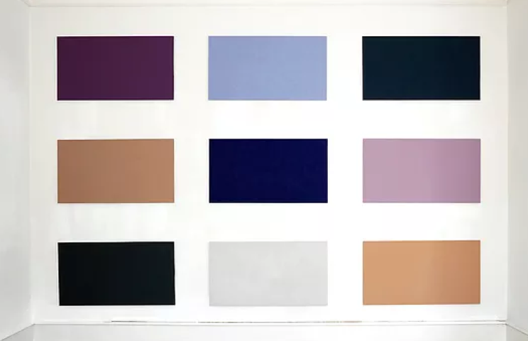 Nicole Hassler, projet d’installation, 2019
Pigments et acrylique sur Dibond, 50 x 100 cm. 
Photos Nicole Hassler / Courtesy Galerie Arnaud Lefebvre