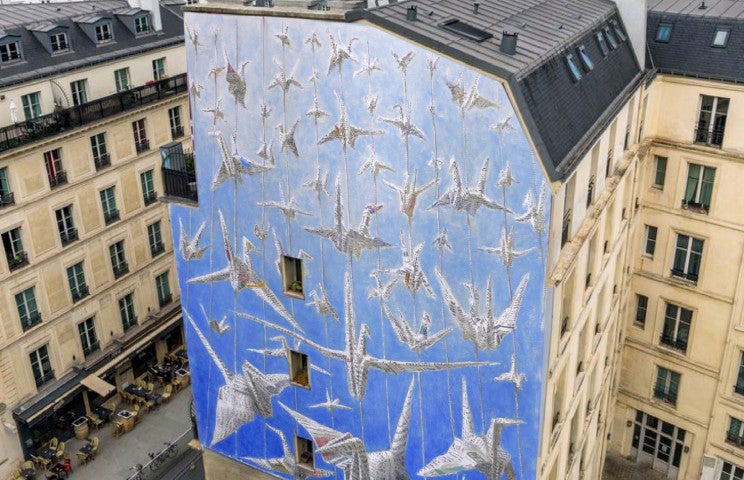 Louise Sartor, Voeux, 2026, gouache sur carton, impression numérique transférée sur toile
