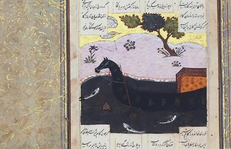 visuel_afterexamining_160519 Alexander Crossing a River, 2019, Miniature on cotton paper - 34 x 21 cm (detail)
Courtesy of the artist and Nathalie Obadia gallery, Paris.