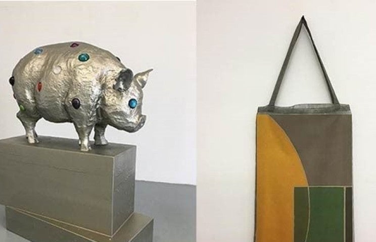 Courtesy of Emmanuel Hervé gallery. 
Vlad Olariu Luxuria II , 2018, poly, resin, EPS foam, pigments, car paint, 150 x 120 x 60 cm, , unique artwork