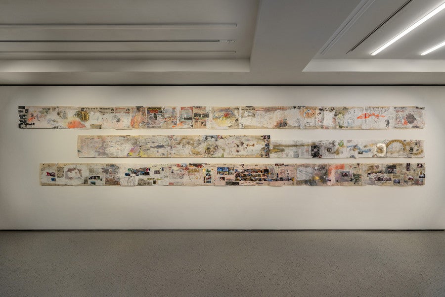 Amie Barouh, Story board du Rêve 1, 2025 dessin, peinture, collage, 38 × 677 cm. 3.  Courtesy de l’artiste et de la galerie Salle Principale © ADAGP, Paris, 2026.