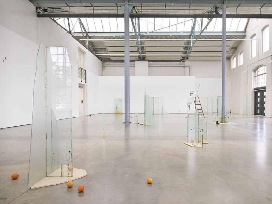 View of Wilfrid Almendra's solo exhibition "Where the Sun Pauses" at Kunsthalle Lingen, 2025. Co-produced by Fondation Pernod Ricard. Photo: Roman Mensing, artdoc.de