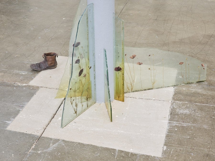 View of Wilfrid Almendra's solo exhibition "Where the Sun Pauses" at Kunsthalle Lingen, 2025. Co-produced by Fondation Pernod Ricard. Photo: Roman Mensing, artdoc.de