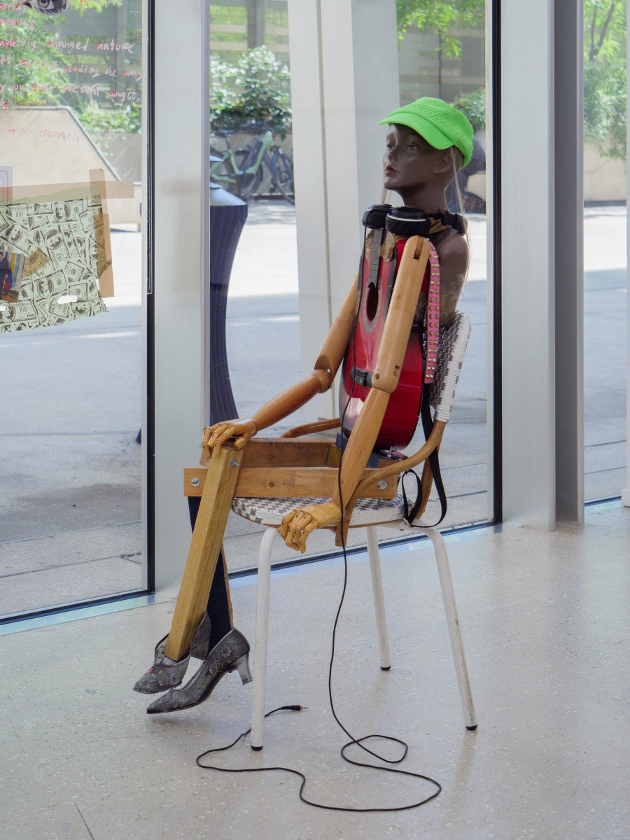 Rosa Moreno, <i>Pinocchia tales (doubts)</i>, 2026 Dimensions variables, matériaux mixtes. Production : Crac Alsace.  Courtesy de l’artiste et du Crac Alsace. © ADAGP, Paris, 2026.  Vue de l’exposition « over the top, undercover » à la Fondation Pernod Ricard, Paris, 2026. © Photo : Raphaël Massart Courtesy de la Fondation Pernod Ricard.