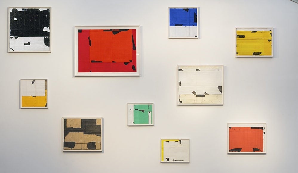 Hanns-Schimansky-LEspace-de-la-ligne-6 Vue d exposition.
Photo: Hervé Abbadie.
Courtesy of Galerie Jeanne Bucher Jaeger.