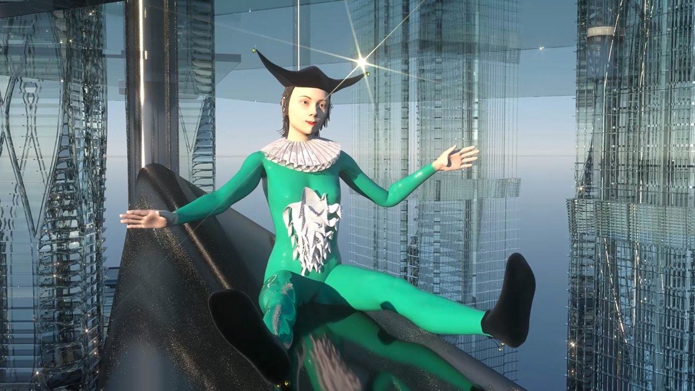 Julie Béna, Anna & the Jester dans La Fenêtre d'Opportunité, 2019. Vidéo. Coproduction : Jeu de Paume, CAPC musée d’art contemporain de Bordeaux et Museo Amparo, Puebla. Courtesy de l'artiste et Galerie Joseph Tang.